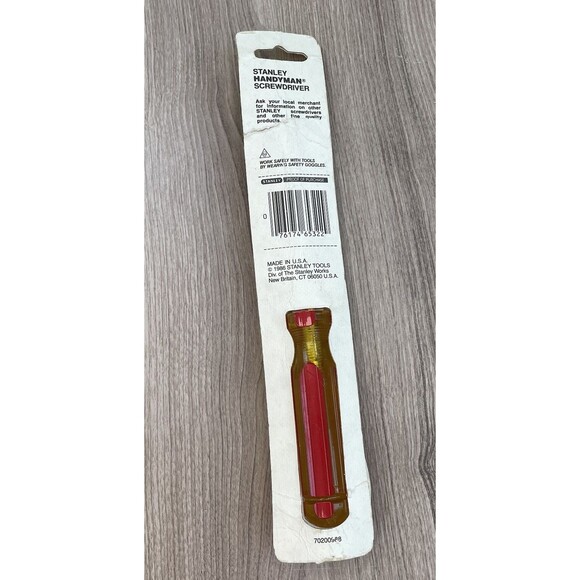 Stanley Screwdriver 4 Inch Round Blade Allow Steel 65-322 1986 USA Made - Picture 5 of 5
